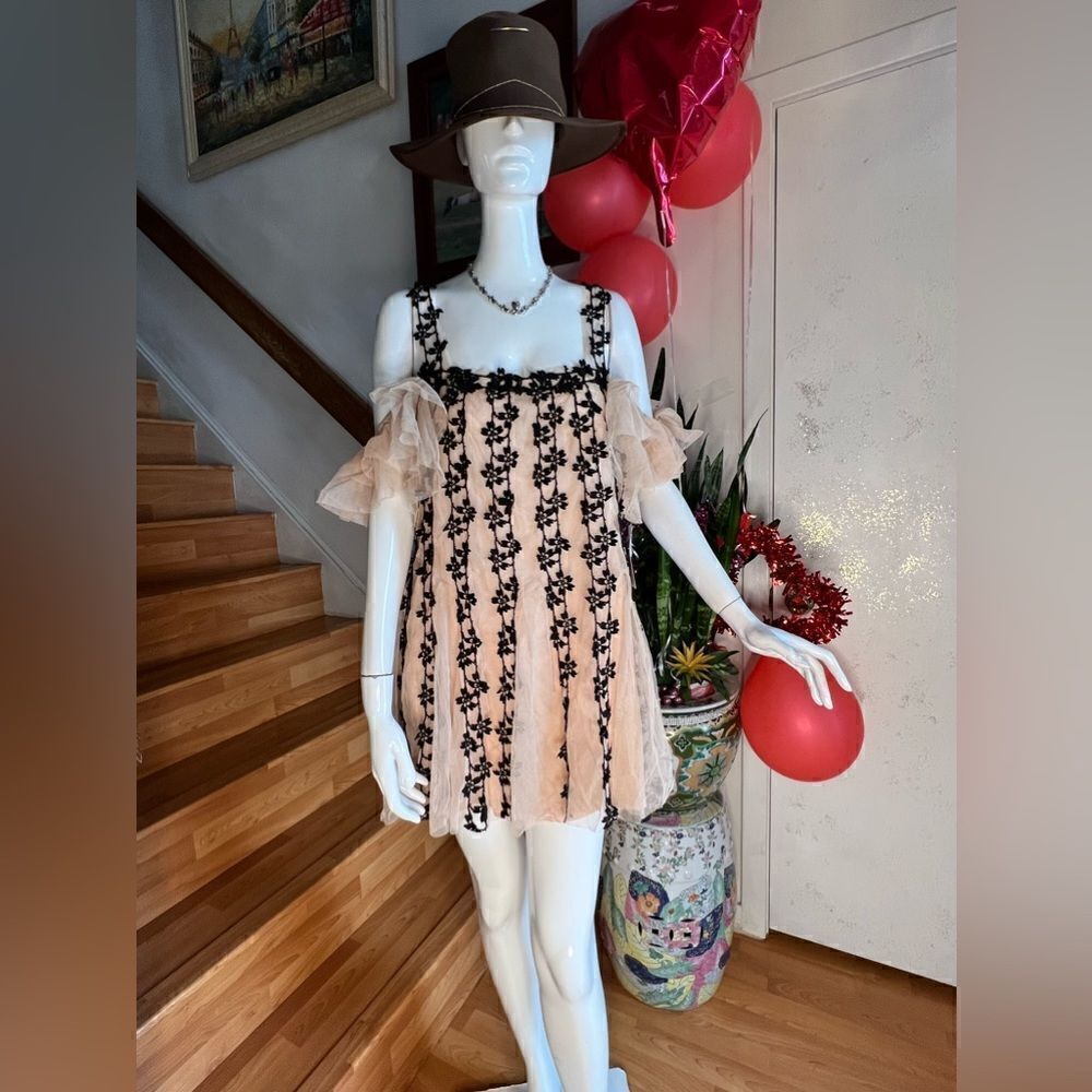 New FP One Black Lily Mini Dress - Picture 4 of 7